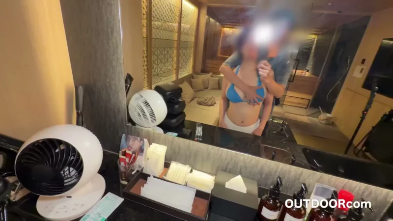 ※神乳降臨※グラドル並の彼氏持ちショートボブ女子と水着選びデートで生中出ししたときのハメ撮り公開します サンプル画像12